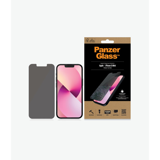 Προστατευτικό Γυαλί Standard Fit Privacy AB για iPhone 13 mini, transparent | PanzerGlass