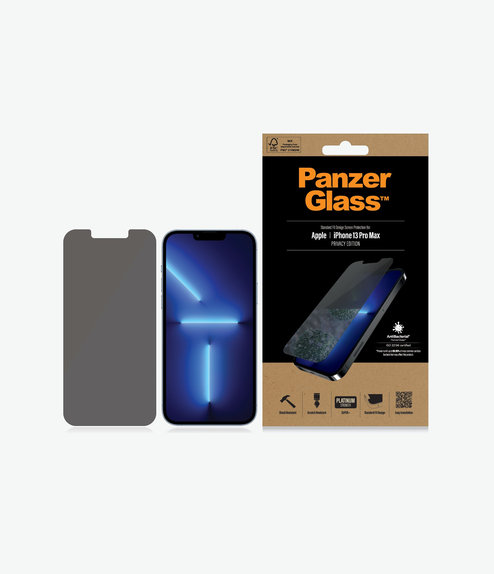 Προστατευτικό Γυαλί για iPhone 13 Pro Max, 14 Plus, Standard Fit Privacy AB, Transparent, PanzerGlass