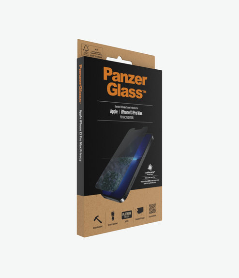 Προστατευτικό Γυαλί για iPhone 13 Pro Max, 14 Plus, Standard Fit Privacy AB, Transparent, PanzerGlass