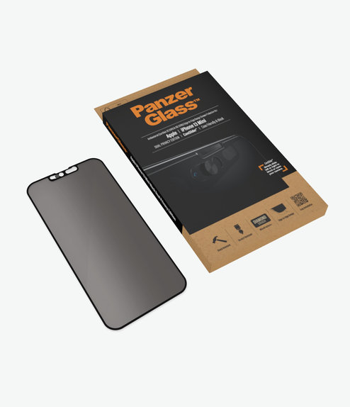 Προστατευτικό Γυαλί για iPhone 13 mini, Case Friendly Privacy CamSlider AB, Μαύρο, Black, PanzerGlass