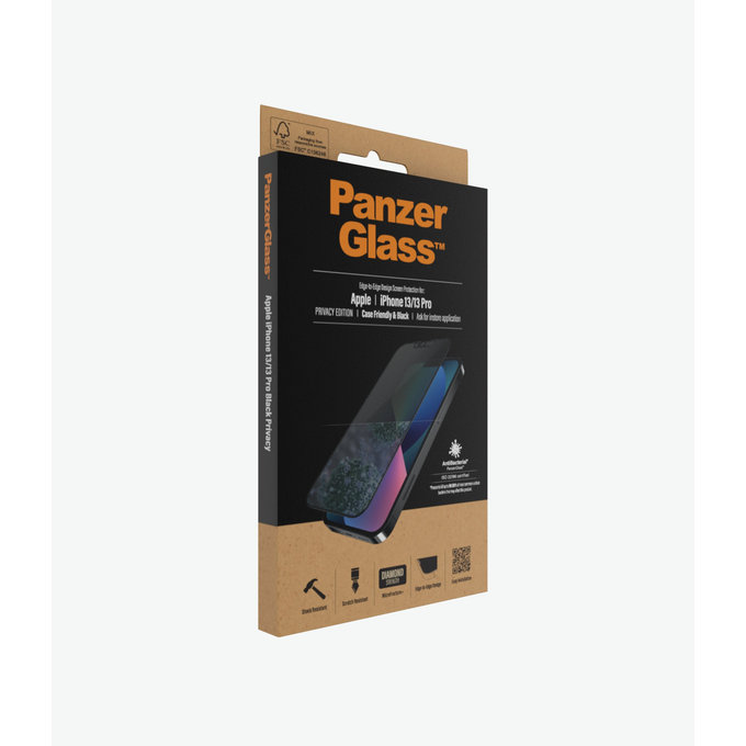 Προστατευτικό Γυαλί Case Friendly Privacy AB για iPhone 13, 13 Pro & 14, Μαύρο | Black | PanzerGlass