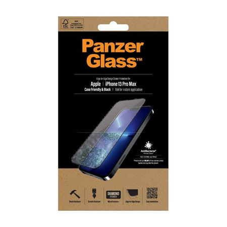 Προστατευτικό Γυαλί Case Friendly AB για iPhone 13 Pro Max & 14 Plus, Μαύρο | Black | PanzerGlass