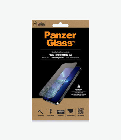 Προστατευτικό Γυαλί Case Friendly Anti-Glare AB για iPhone 13 Pro Max & 14 Plus, Μαύρο | Black | PanzerGlass