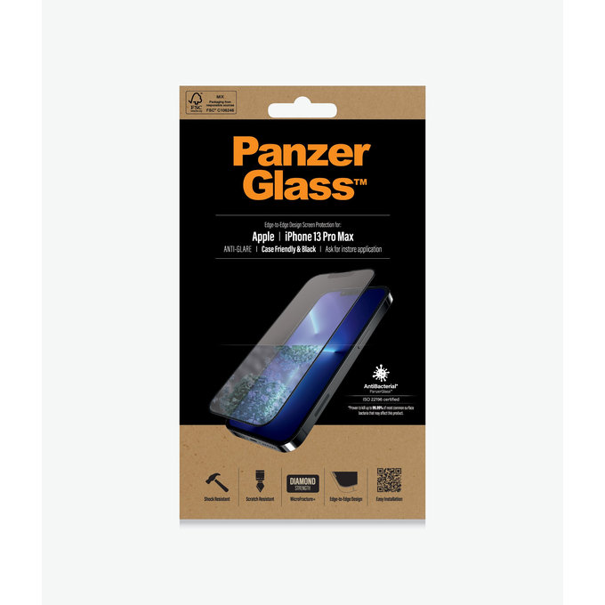 Προστατευτικό Γυαλί Case Friendly Anti-Glare AB για iPhone 13 Pro Max & 14 Plus, Μαύρο | Black | PanzerGlass
