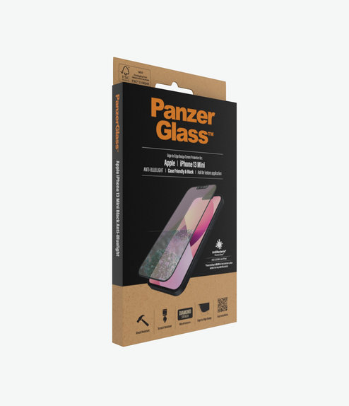 Προστατευτικό Γυαλί για iPhone 13 mini, Case Friendly Anti-Bluelight AB, Μαύρο, Black, PanzerGlass