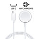 Μαγνητικός γρήγορος φορτιστής για καλώδιο USB-C για Apple Watch, 1 m, aluminium, bulk