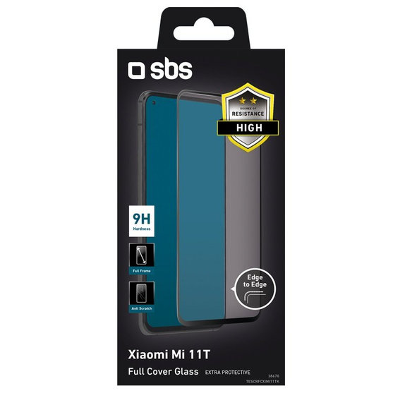 Προστατευτικό Γυαλί για Xiaomi 11T, 11T Pro, Full Cover, Μαύρο, Black, SBS