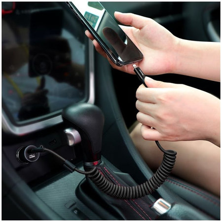 Καλώδιο Lightning / USB (1m), ελατηρίου | Μαύρο | Black | Baseus