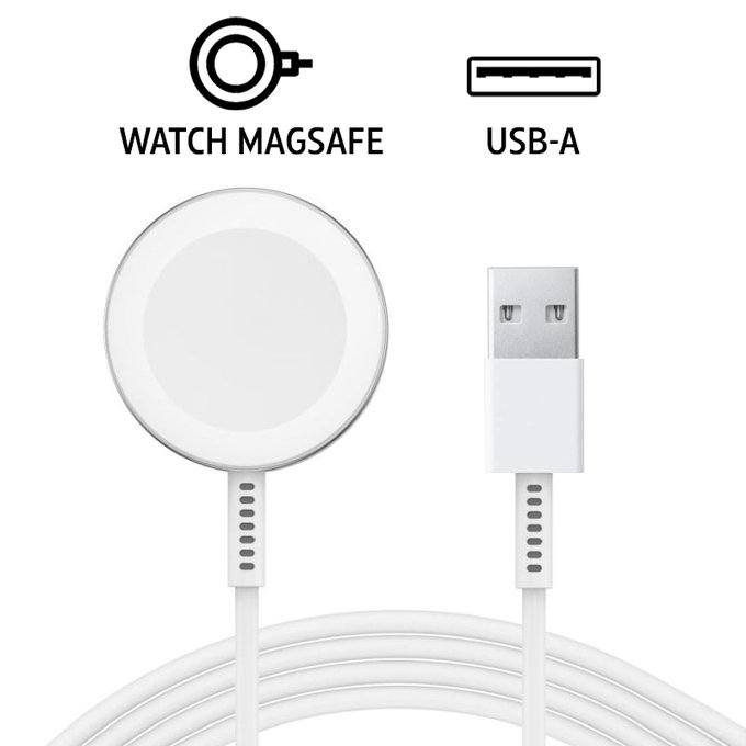 Μαγνητικό καλώδιο φόρτισης για Apple Watch, USB-A, 1 m, πλαστικό, bulk