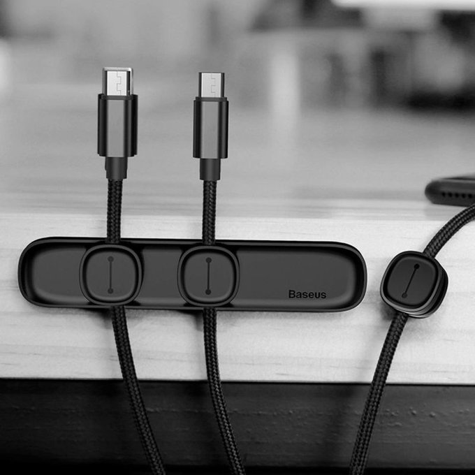 Οργανωτής Καλωδίων - Θήκη για 3 Καλώδια | Μαύρο | Black | Baseus