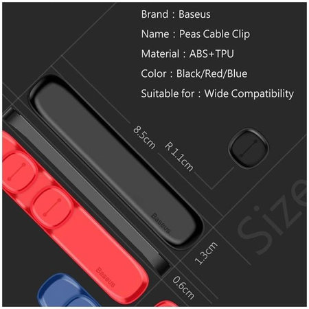 Οργανωτής Καλωδίων - Θήκη για 3 Καλώδια | Μαύρο | Black | Baseus