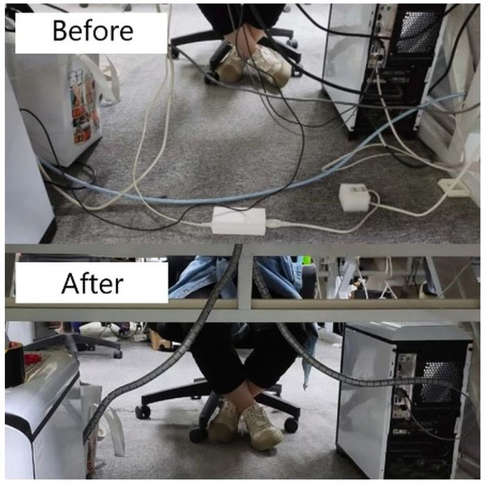 Καλώδιο Οργανωτής - Σωλήνας (10mm), μήκος 2M | μαύρο | Black | FixPremium