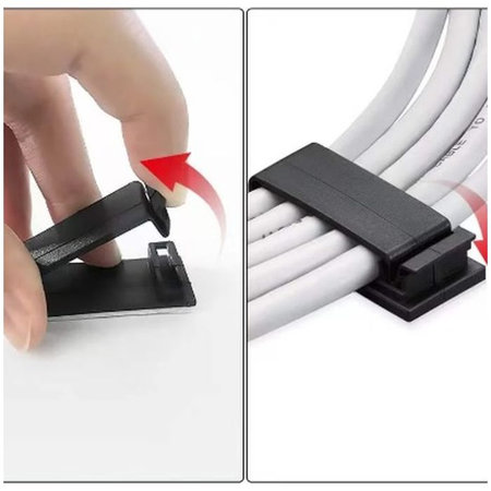 Οργανωτής Καλωδίων - Κλιπ - Σετ των 5, Transparent | FixPremium