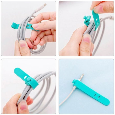 Οργανωτής Καλωδίων - Δέστρες Καλωδίων - Σετ των 10, Μαύρο | Black | FixPremium