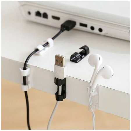 Κλιπ Οργάνωσης Καλωδίων | Σετ 10τμχ | Μαύρο | Black | FixPremium