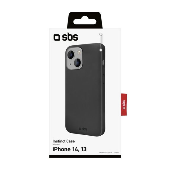 Θήκη Instinct για iPhone 14/13, Μαύρο, Black, SBS