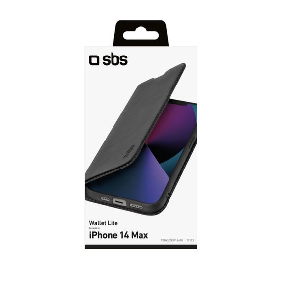 Θήκη Βιβλίο Πορτοφόλι Lite για iPhone 14 Plus, Μαύρο, Black, SBS