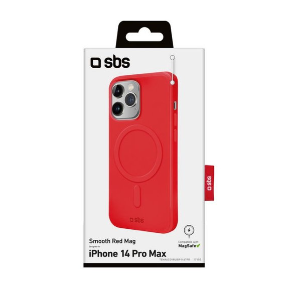 Θήκη Smooth Mag με MagSafe για iPhone 14 Pro Max, Κόκκινο, Red, SBS