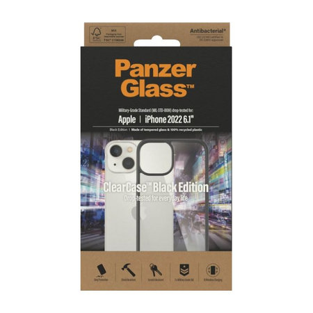 Θήκη ClearCase για iPhone 14 | Μαύρο | Black | PanzerGlass
