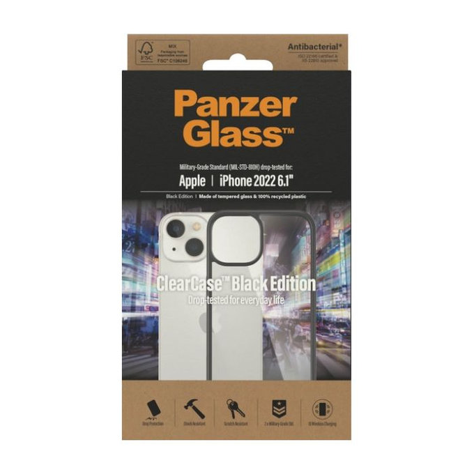 Θήκη ClearCase για iPhone 14 | Μαύρο | Black | PanzerGlass