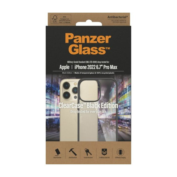 Διαγραφή θήκηςCase για iPhone 14 Pro Max, Μαύρο, Black, PanzerGlass