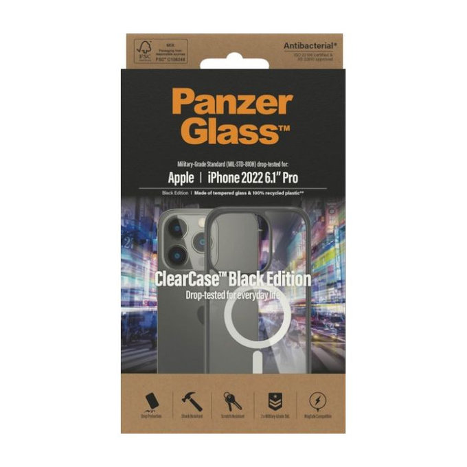 Θήκη ClearCase με MagSafe για iPhone 14 Pro | Μαύρο | Black | PanzerGlass