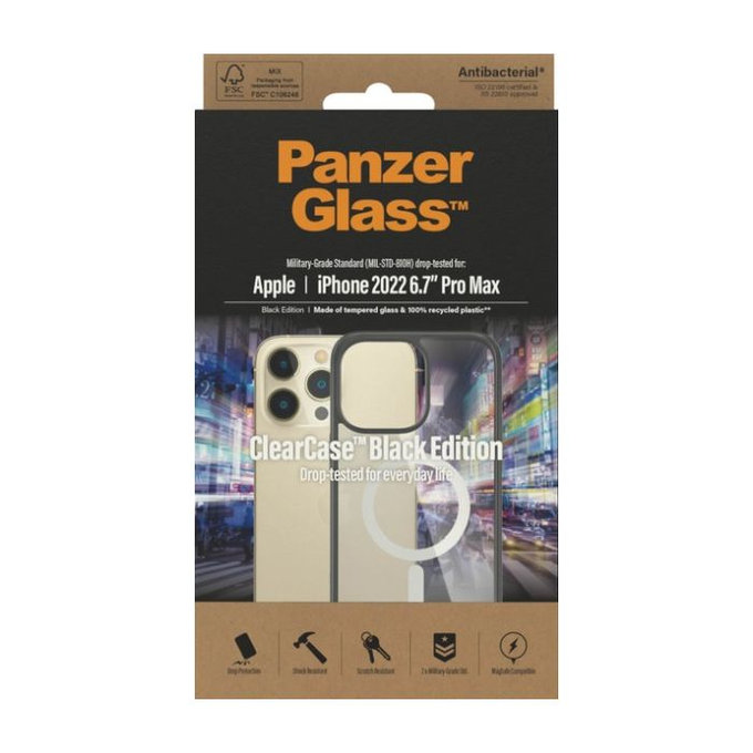 Θήκη ClearCase με MagSafe για iPhone 14 Pro Max | Μαύρο | Black | PanzerGlass
