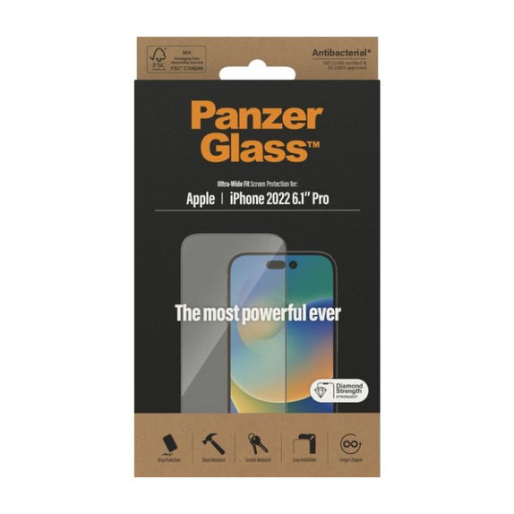Προστατευτικό Γυαλί για iPhone 14 Pro, UWF AB, PanzerGlass