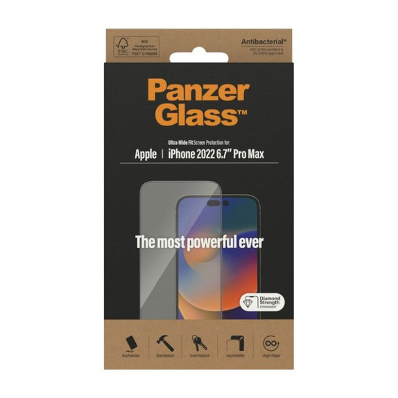 Προστατευτικό Γυαλί για iPhone 14 Pro Max, UWF AB, PanzerGlass