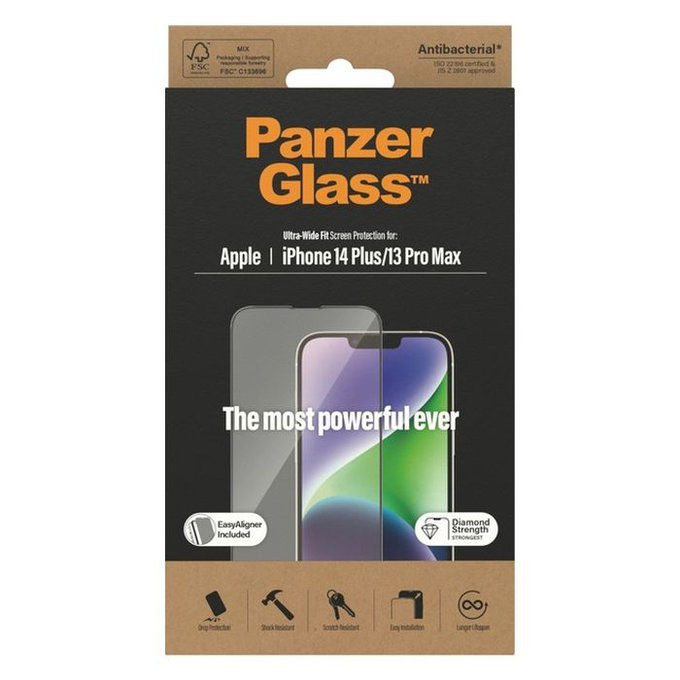 Προστατευτικό Γυαλί UWF AB για iPhone 13 Pro Max | 14 Plus | Μαύρο | Black | PanzerGlass