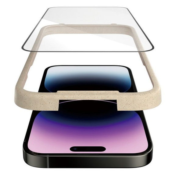 Προστατευτικό Γυαλί με εφαρμοστή για iPhone 14 Pro Max, UWF, Μαύρο, Black, PanzerGlass