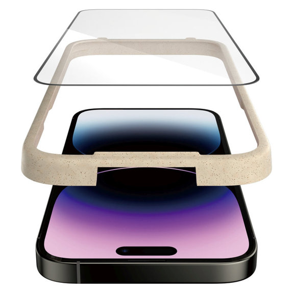 Προστατευτικό γυαλί UWF AB με εφαρμογέα για iPhone 14 Pro Max, Μαύρο, PanzerGlass
