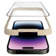 Προστατευτικό γυαλί UWF AB με εφαρμογέα για iPhone 14 Pro Max, Μαύρο, PanzerGlass