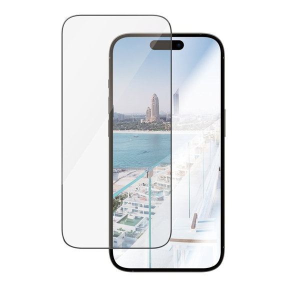 Προστατευτικό γυαλί UWF Anti-Reflective AB με εφαρμογέα για iPhone 14 Pro, Μαύρο, PanzerGlass