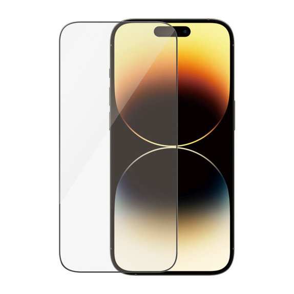 Προστατευτικό γυαλί UWF Anti-Reflective AB με εφαρμογέα για iPhone 14 Pro, Μαύρο, PanzerGlass
