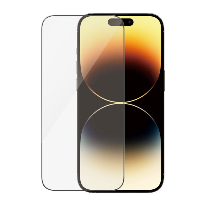 Προστατευτικό γυαλί UWF Anti-Reflective AB με εφαρμογέα για iPhone 14 Pro, Μαύρο, PanzerGlass