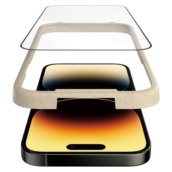 Προστατευτικό γυαλί UWF Anti-Reflective AB με εφαρμογέα για iPhone 14 Pro, Μαύρο, PanzerGlass