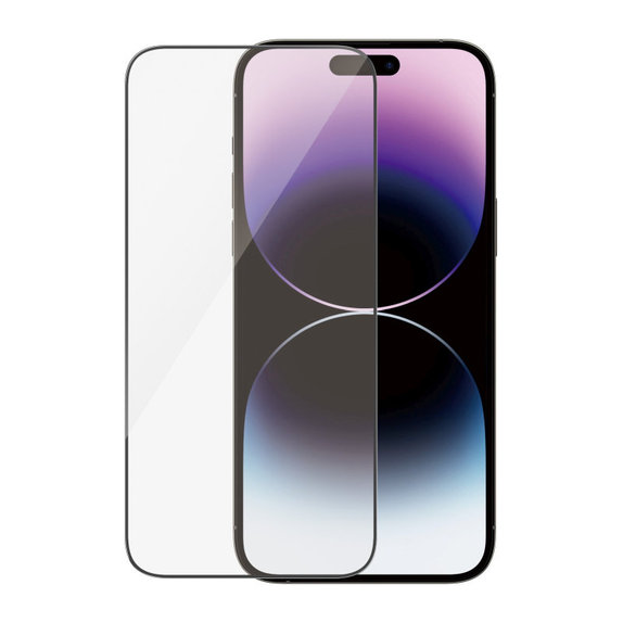 Προστατευτικό γυαλί UWF Anti-Reflective AB με εφαρμογέα για iPhone 14 Pro Max, Μαύρο, PanzerGlass