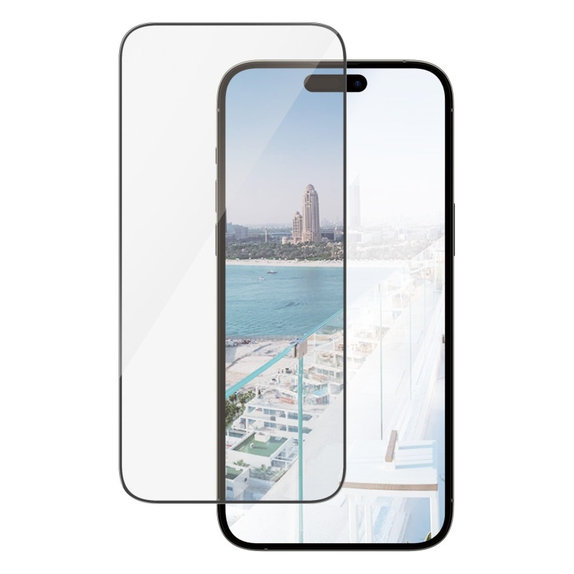 Προστατευτικό γυαλί UWF Anti-Reflective AB με εφαρμογέα για iPhone 14 Pro Max, Μαύρο, PanzerGlass