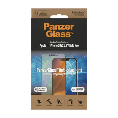 Προστατευτικό Γυαλί UWF Anti-Bluelight AB για iPhone 13 | 13 Pro | 14 | PanzerGlass