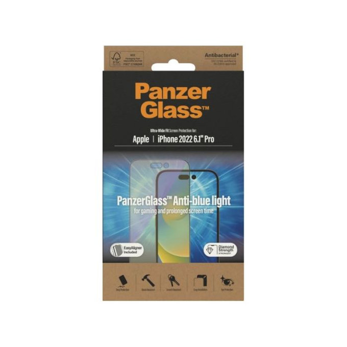 Προστατευτικό Γυαλί UWF Anti-Bluelight AB για iPhone 14 Pro | PanzerGlass