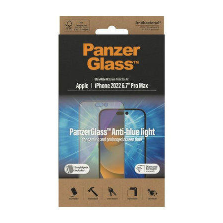 Προστατευτικό Γυαλί UWF Anti-Bluelight AB για iPhone 14 Pro Max | PanzerGlass