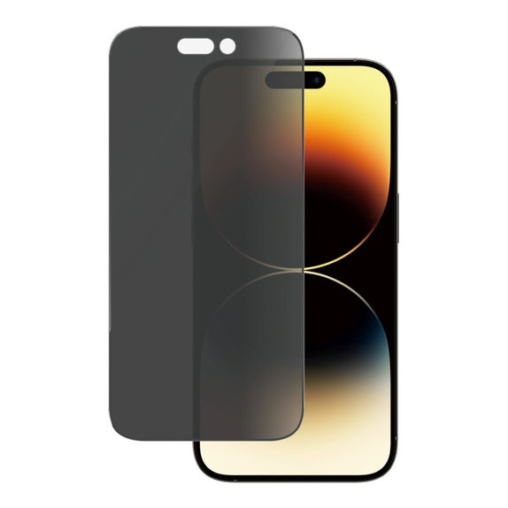 Προστατευτικό γυαλί UWF Privacy AB με εφαρμογέα για iPhone 14 Pro, Μαύρο, PanzerGlass