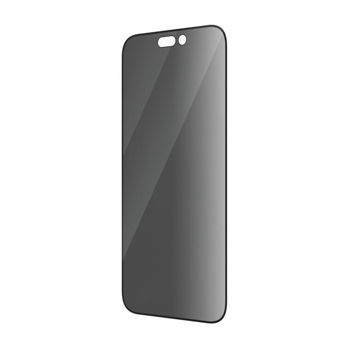 Προστατευτικό γυαλί UWF Privacy AB με εφαρμογέα για iPhone 14 Pro, Μαύρο, PanzerGlass