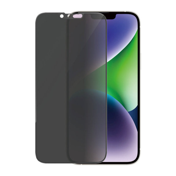 Προστατευτικό γυαλί UWF Privacy AB με εφαρμογέα για iPhone 14 Plus/13 Pro Max, Μαύρο, PanzerGlass