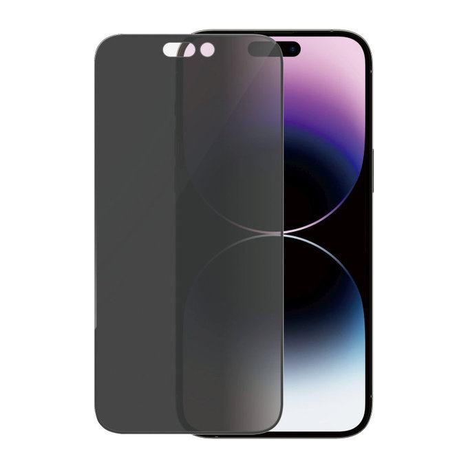 Προστατευτικό γυαλί UWF Privacy AB με εφαρμογέα για iPhone 14 Pro Max, Μαύρο, PanzerGlass