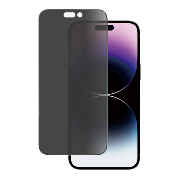 Προστατευτικό γυαλί UWF Privacy AB με εφαρμογέα για iPhone 14 Pro Max, Μαύρο, PanzerGlass