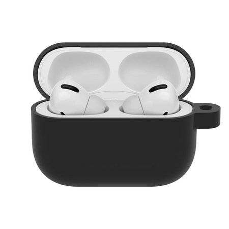 Θήκη Σιλικόνης με Γάντζο για AirPods Pro, Μαύρο, Black, FixPremium