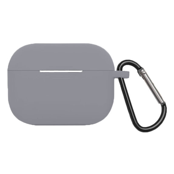 FixPremium - Θήκη Σιλικόνης με Καραμπίνερ για AirPods Pro | Space Gray