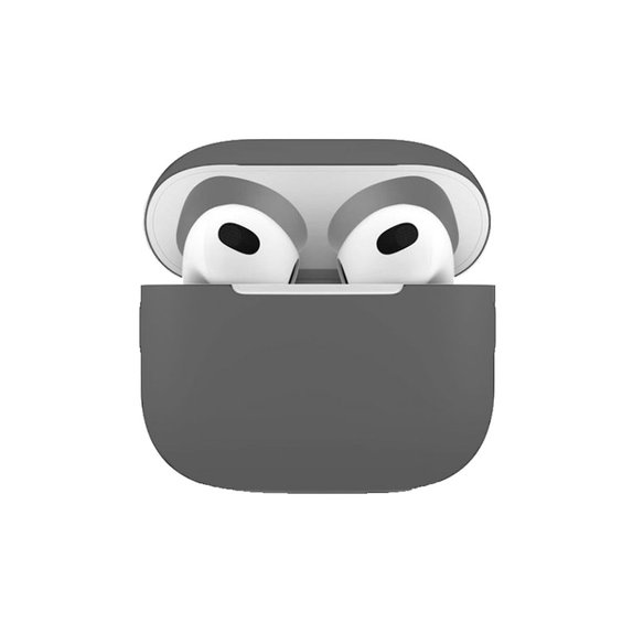 Θήκη Σιλικόνης για AirPods 3, Διαστημικό Γκρι, Space Gray, FixPremium